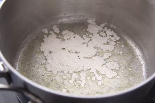 Add Flour to make mac and cheese