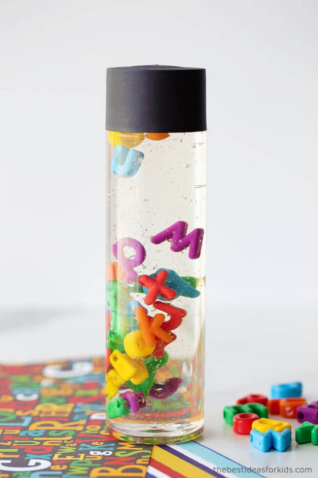 Alphabet Sensory Bottle Activity