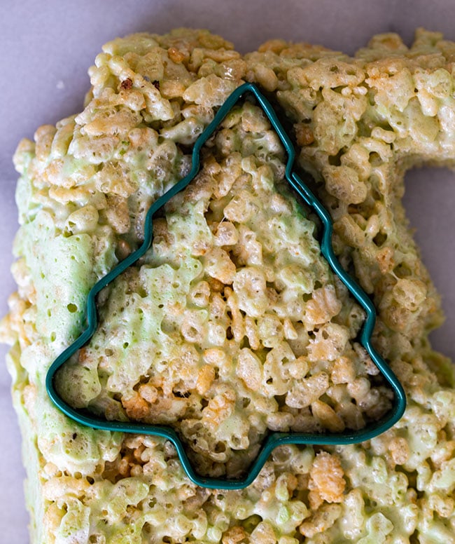 Christmas Tree Cookie Cutter Rice Krispies