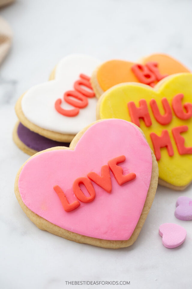 Conversation Heart Sugar Cookies