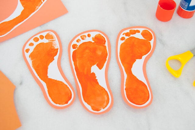 Cutting out orange feet