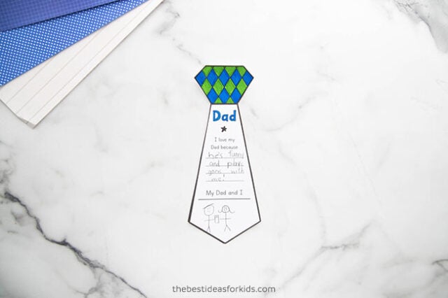 Dad Tie Card Template