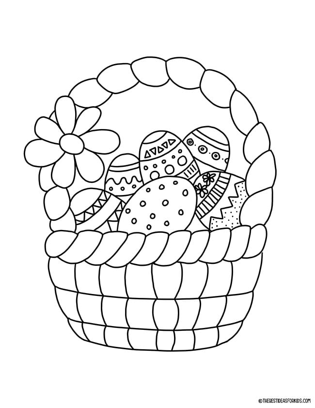 Easter Basket Coloring Page