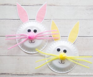 Easter Bunny Paper Plate Craft for Kids