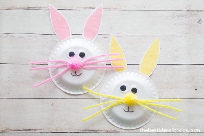 Easter Bunny Paper Plate Craft for Kids