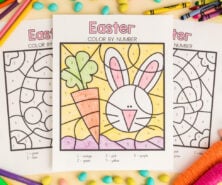 easter color by number cover