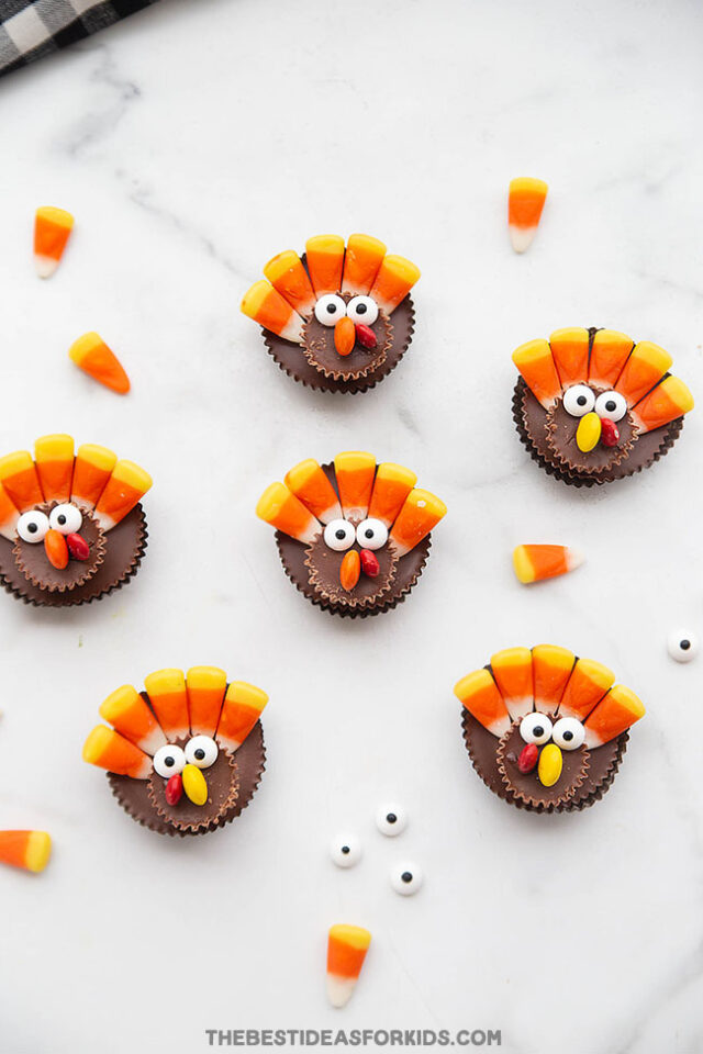 Easy Reese Peanut Butter Cup Turkeys