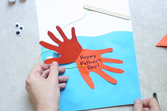 Father's Day Fish Handprint Card