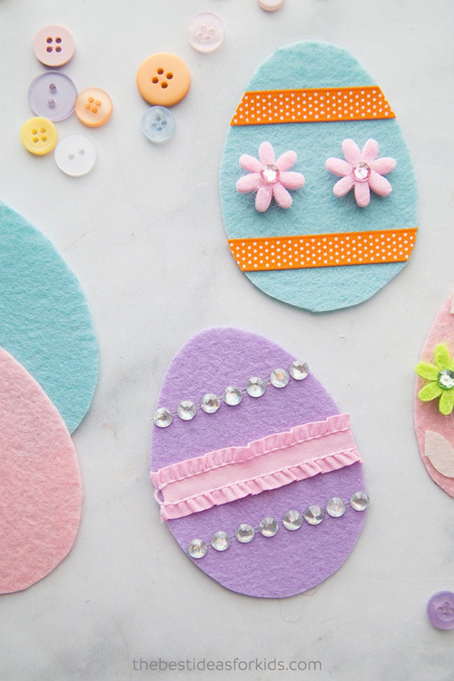 Felt Easter Eggs Craft for Kids