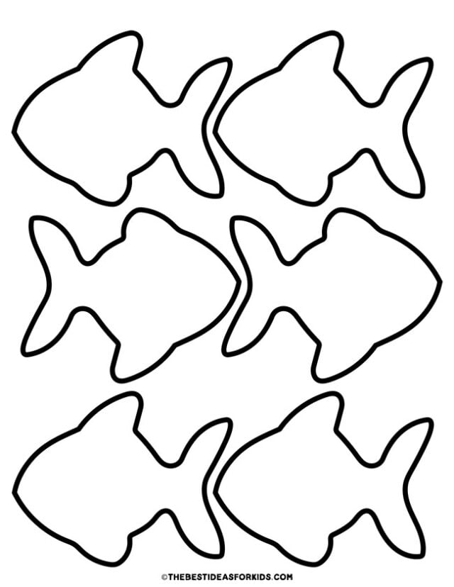 fish template 6 per page