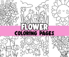 flower coloring page cover