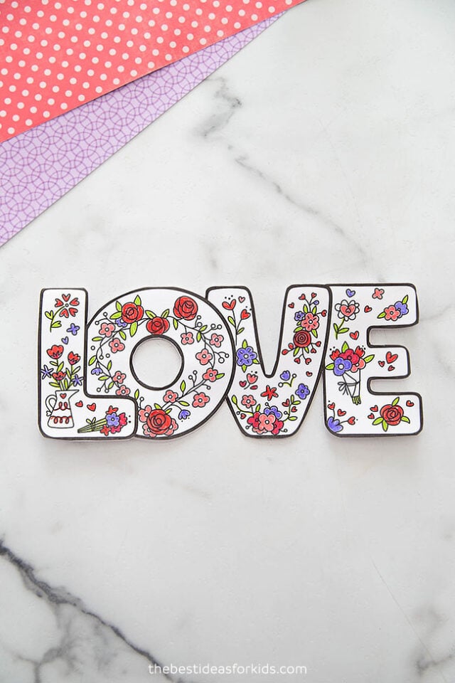 Flower Love Card Printable