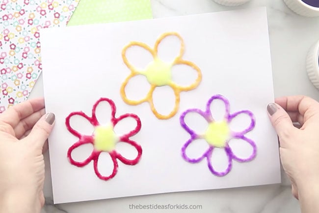 Flower Salt Painted Art