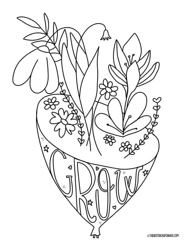 Flower Vase Coloring Page