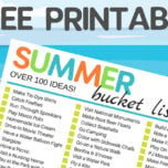 Free Printable Summer Bucket List