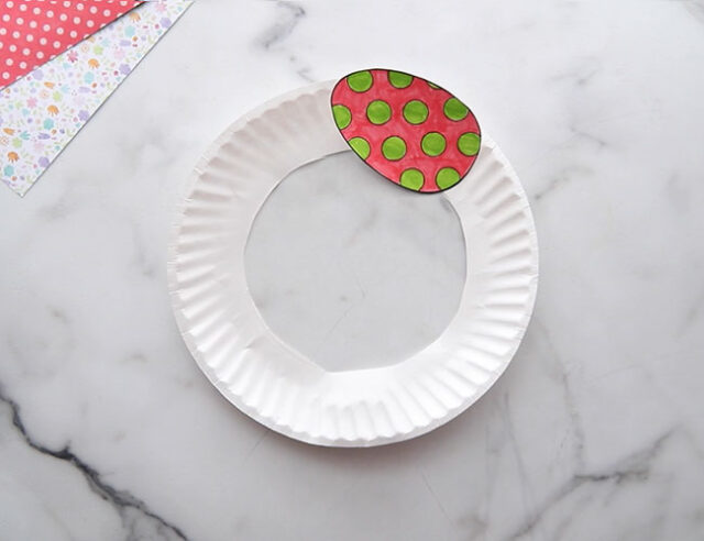 Glue Eggs to Paper Plate