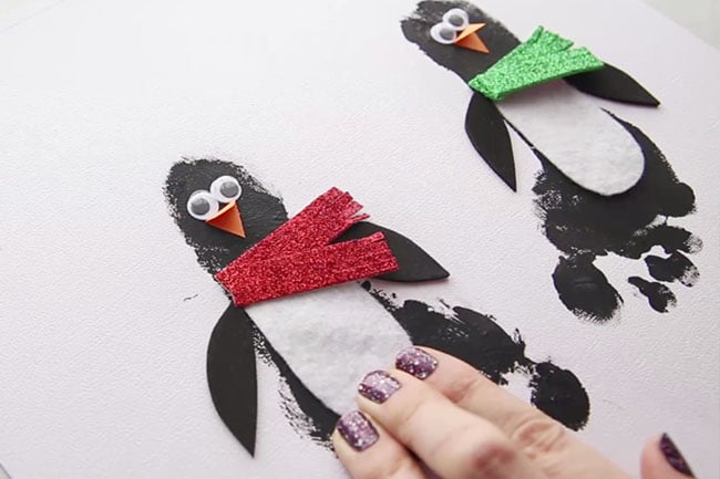 Glue on Penguin Scarf