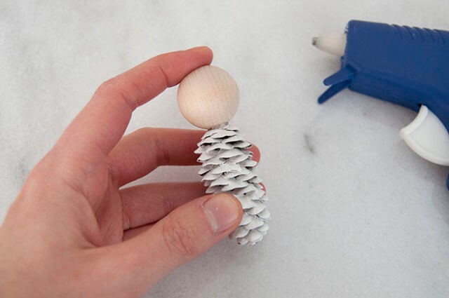 Gluing head to pinecone