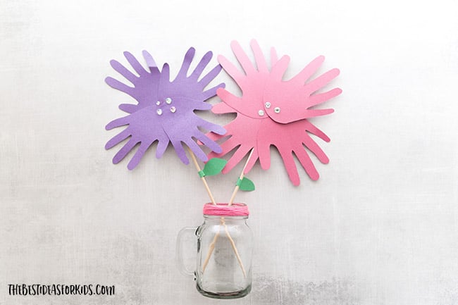 Handprint Flower Bouquet Flower Craft for Kids