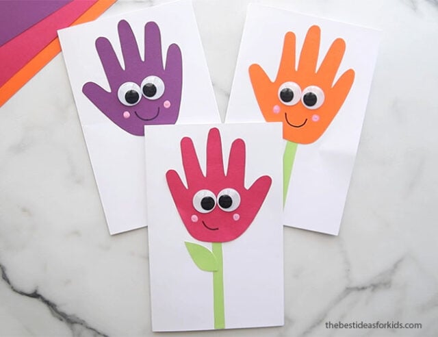 Handprint Flower Craft for Kids