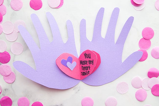 Handprint Valentine Card Cover