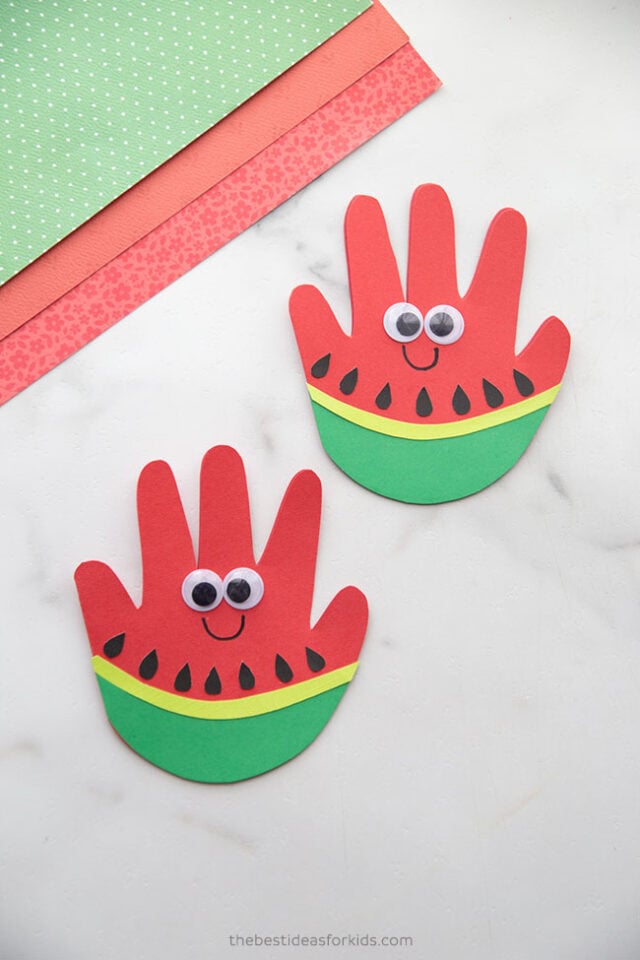 Handprint Watermelon Craft