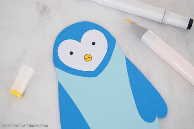 Heart Penguin Craft