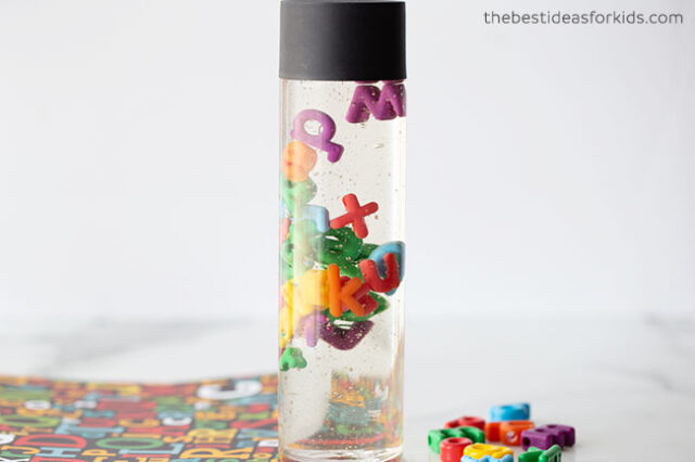 Letter Sensory Bottle Activity