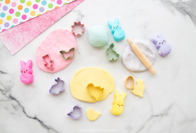 Making Playdough with Peeps