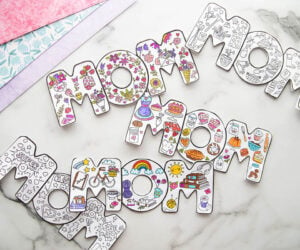 Mother's Day Coloring Cards