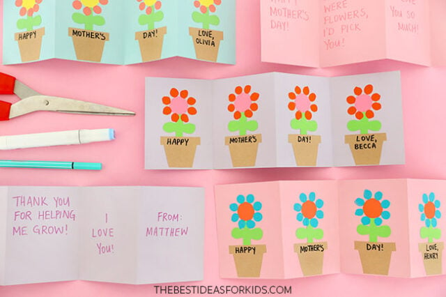 Mother's Day Fingerprint Flower Card