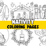 nativity coloring pages cover