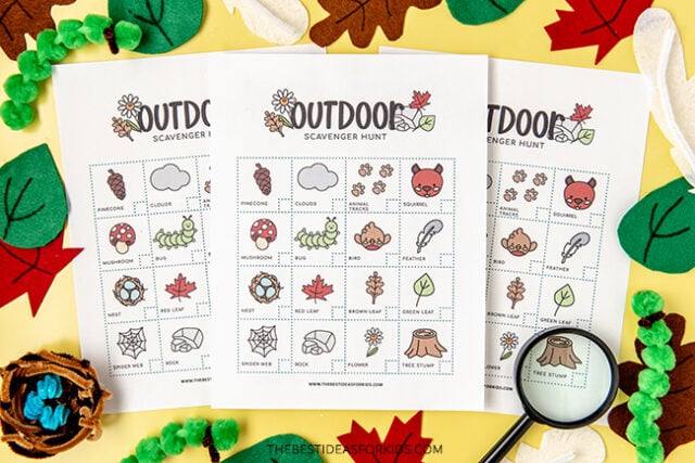 outdoor scavenger hunt printable