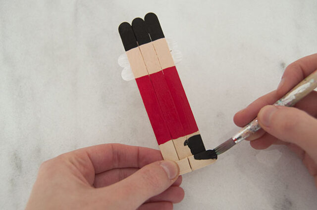 Painting popsicle nutcracker