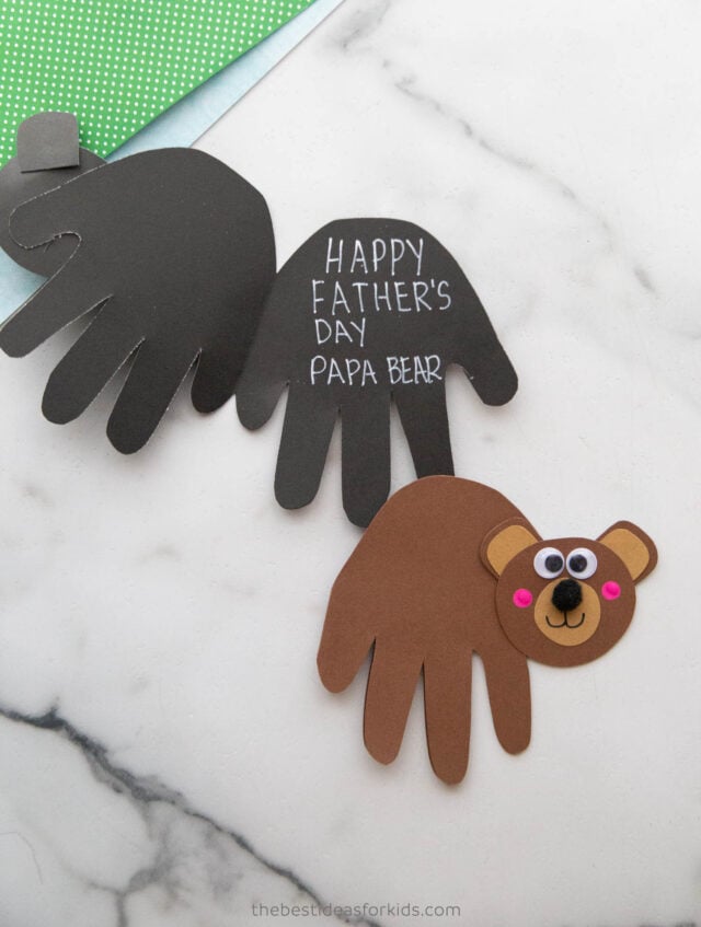 Papa Bear Handprint Card