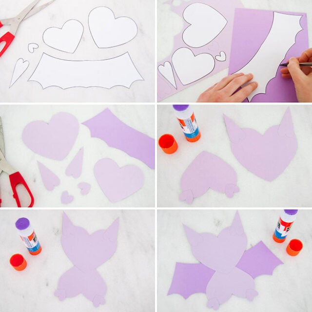 Paper Bat Heart Steps