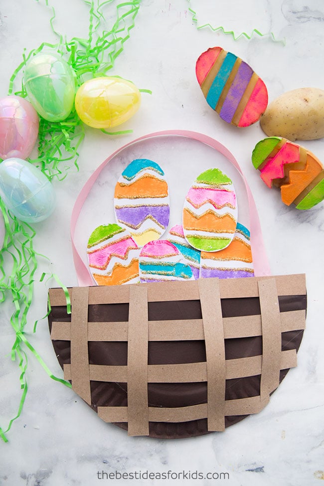 Easter Paper Plate Basket