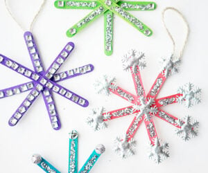 Popsicle Stick Snowflakes