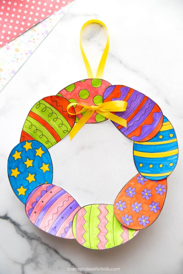 Printable Easter Egg Wreath