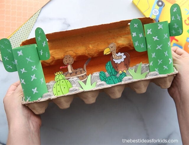 Recycled Egg Carton Desert