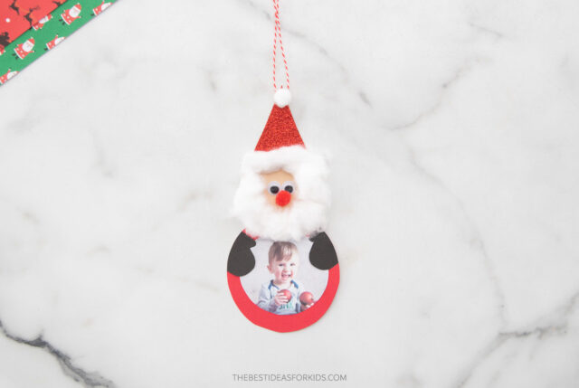 Santa Paper Photo Ornament