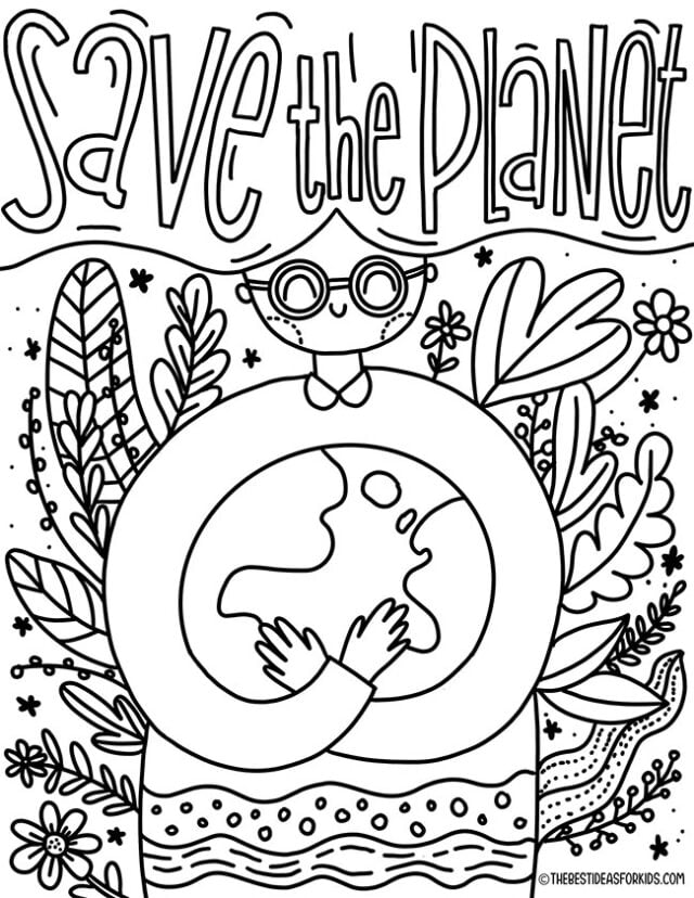 Save the Planet Coloring Page