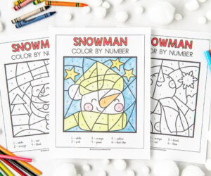 Snowman Color by Number