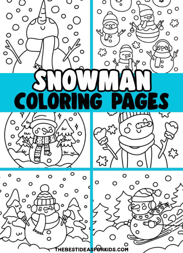 snowman coloring page pin