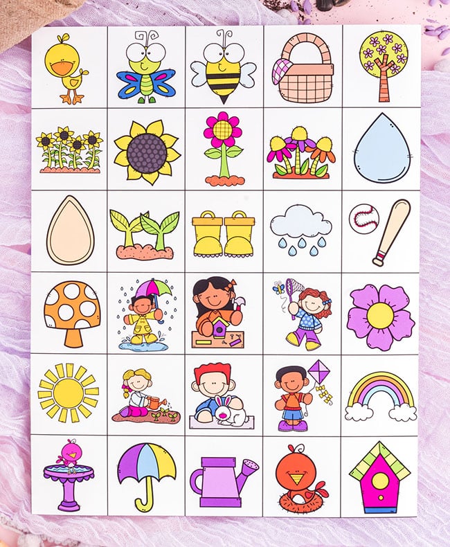 Spring Bingo Calling Card