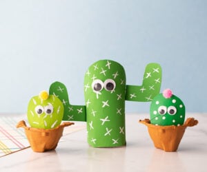 Toilet Paper Roll Cactus