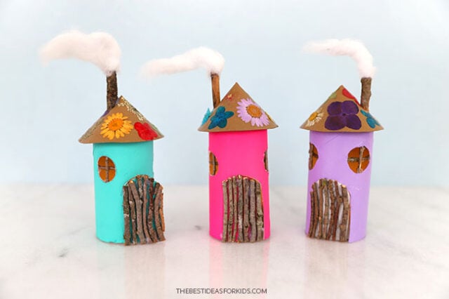 toilet roll fairy house