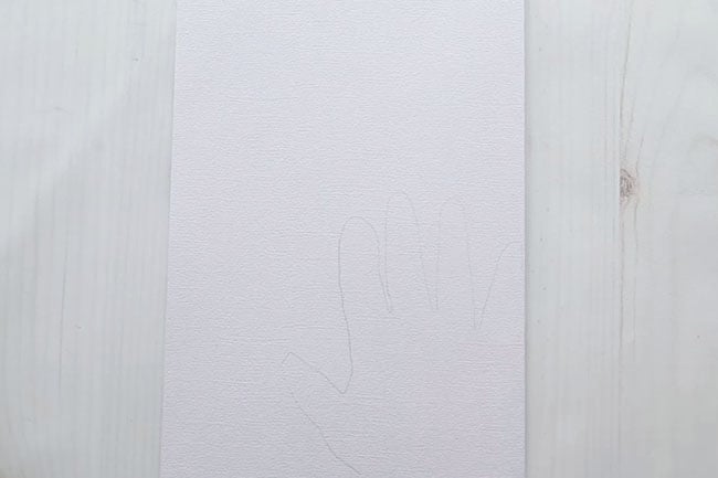 Trace Handprint on Cardstock