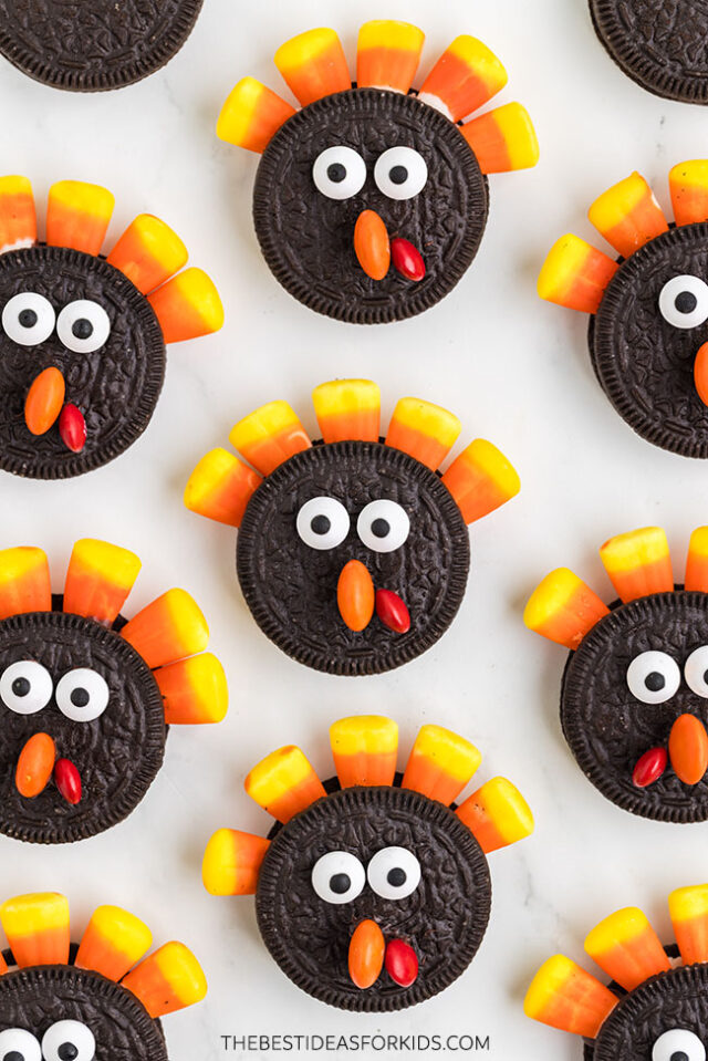 Turkey Cookies with Oreos