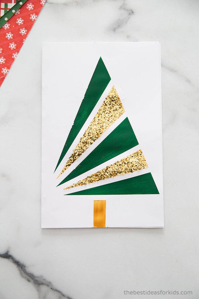 Washi Tape Painted Christmas Tree